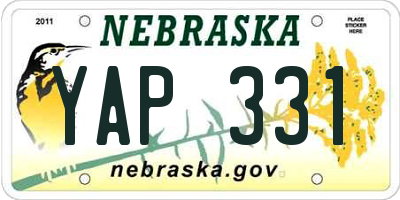 NE license plate YAP331