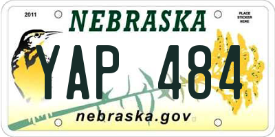 NE license plate YAP484