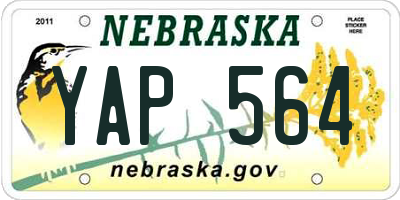 NE license plate YAP564