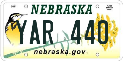 NE license plate YAR440