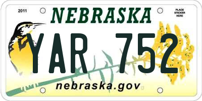 NE license plate YAR752