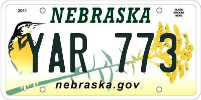 NE license plate YAR773