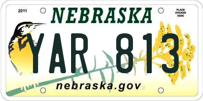NE license plate YAR813