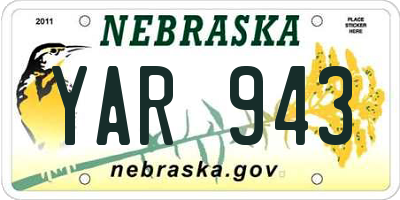 NE license plate YAR943