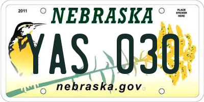 NE license plate YAS030