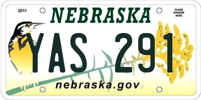 NE license plate YAS291