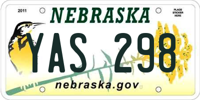 NE license plate YAS298