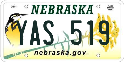 NE license plate YAS519