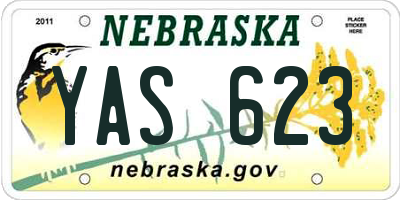 NE license plate YAS623
