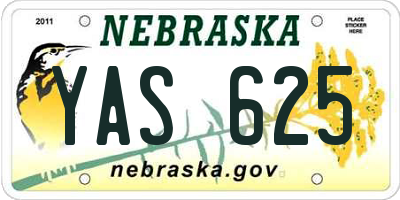 NE license plate YAS625