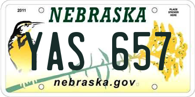 NE license plate YAS657