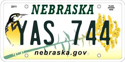 NE license plate YAS744