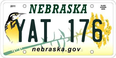 NE license plate YAT176