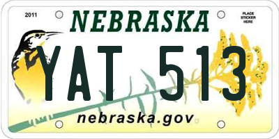 NE license plate YAT513