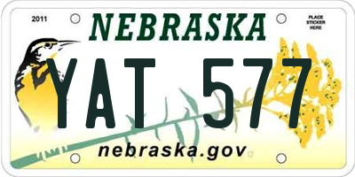 NE license plate YAT577