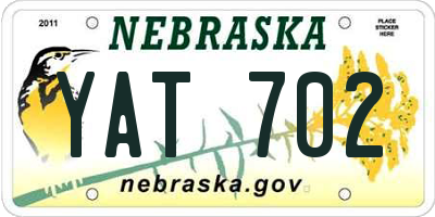 NE license plate YAT702
