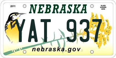 NE license plate YAT937