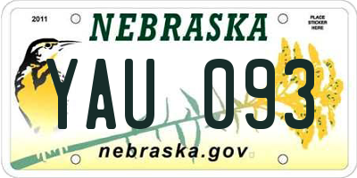 NE license plate YAU093