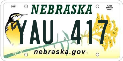 NE license plate YAU417