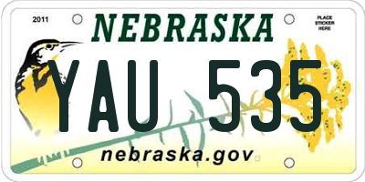 NE license plate YAU535