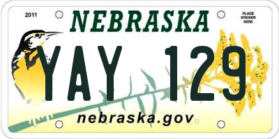 NE license plate YAY129