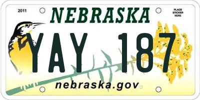 NE license plate YAY187
