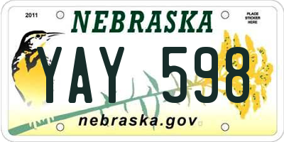 NE license plate YAY598