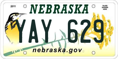 NE license plate YAY629