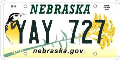 NE license plate YAY727