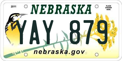 NE license plate YAY879