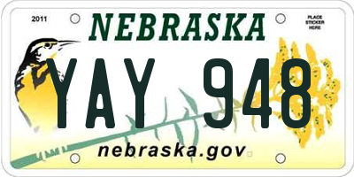 NE license plate YAY948