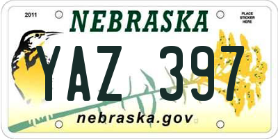NE license plate YAZ397