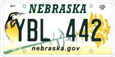 NE license plate YBL442