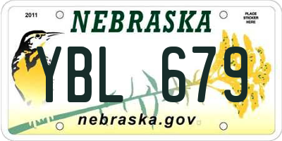 NE license plate YBL679
