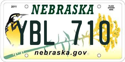 NE license plate YBL710