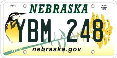 NE license plate YBM248