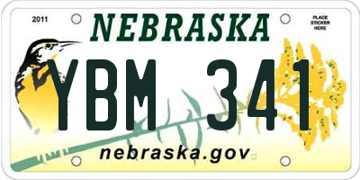 NE license plate YBM341
