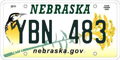 NE license plate YBN483