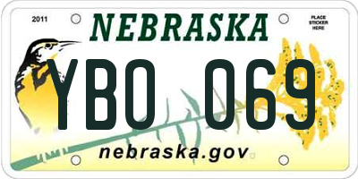 NE license plate YBO069