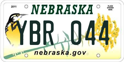 NE license plate YBR044