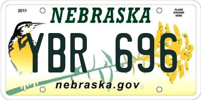 NE license plate YBR696