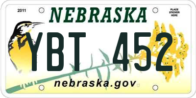 NE license plate YBT452