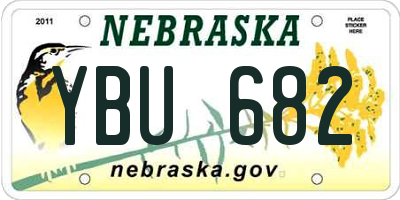 NE license plate YBU682