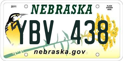 NE license plate YBV438