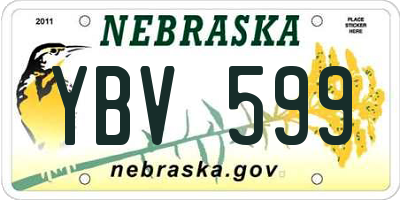 NE license plate YBV599