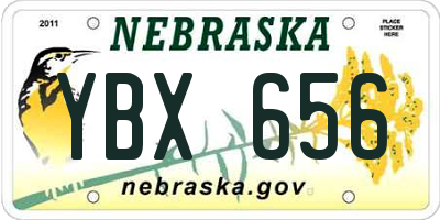 NE license plate YBX656