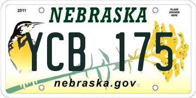 NE license plate YCB175