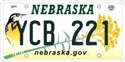 NE license plate YCB221