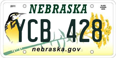 NE license plate YCB428