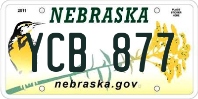 NE license plate YCB877